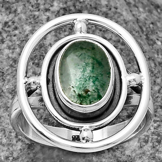 Natural Green Aventurine Ring size-6.5 R-1446 SDR204909