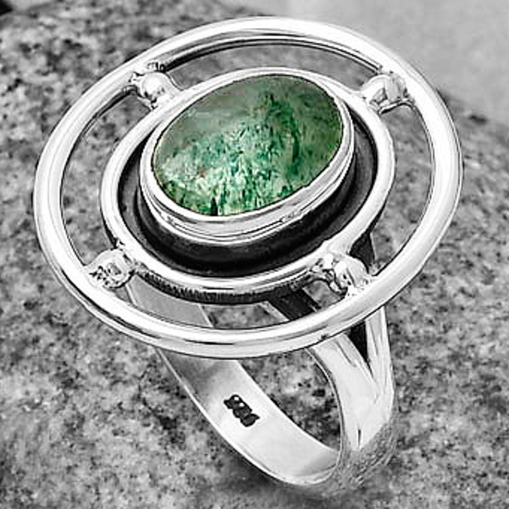 Natural Green Aventurine Ring size-6.5 R-1446 SDR204909