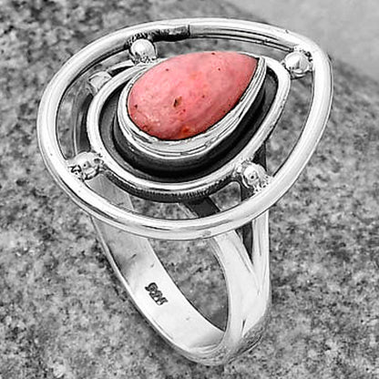 Natural Pink Tulip Quartz Ring size-8.5 R-1446 SDR204915