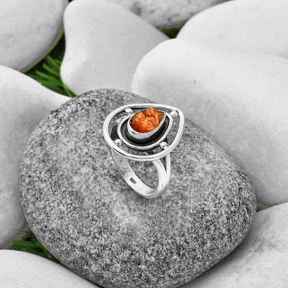 Natural Sunstone Rough Ring size-7.5 R-1446 SDR204918