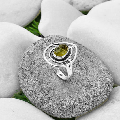 Natural Rare Kornerupine Rough Ring size-6.5 R-1446 SDR204925