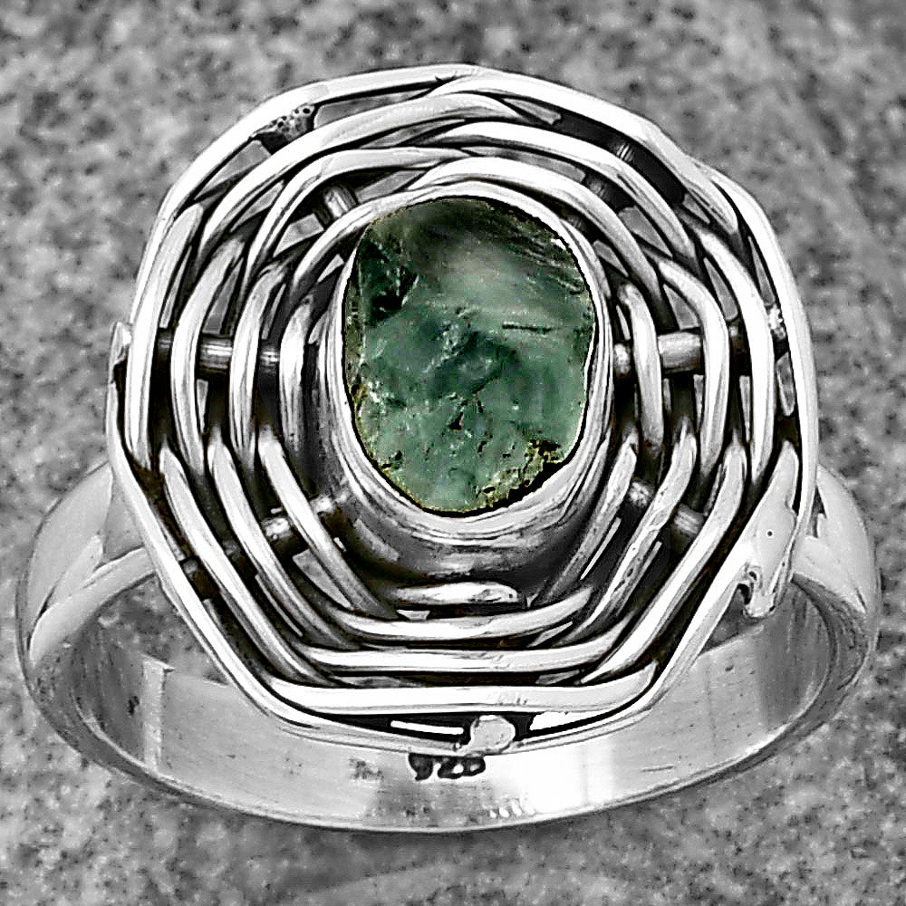 Natural Aquamarine Rough - Brazil Ring size-7 R-1445 SDR204980