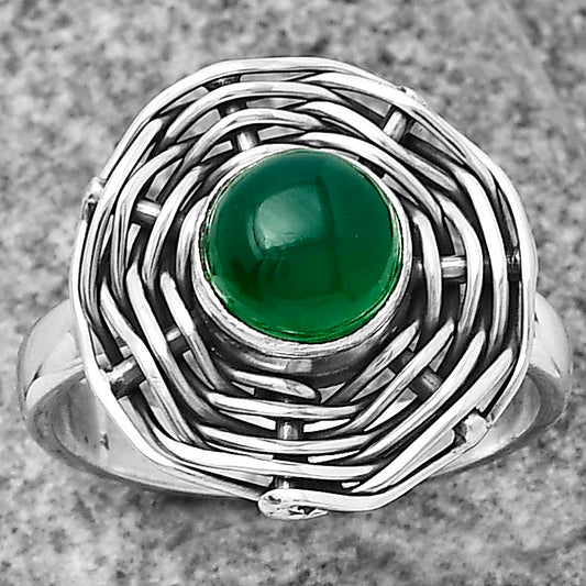 Natural Green Onyx Ring size-7 R-1445 SDR204983