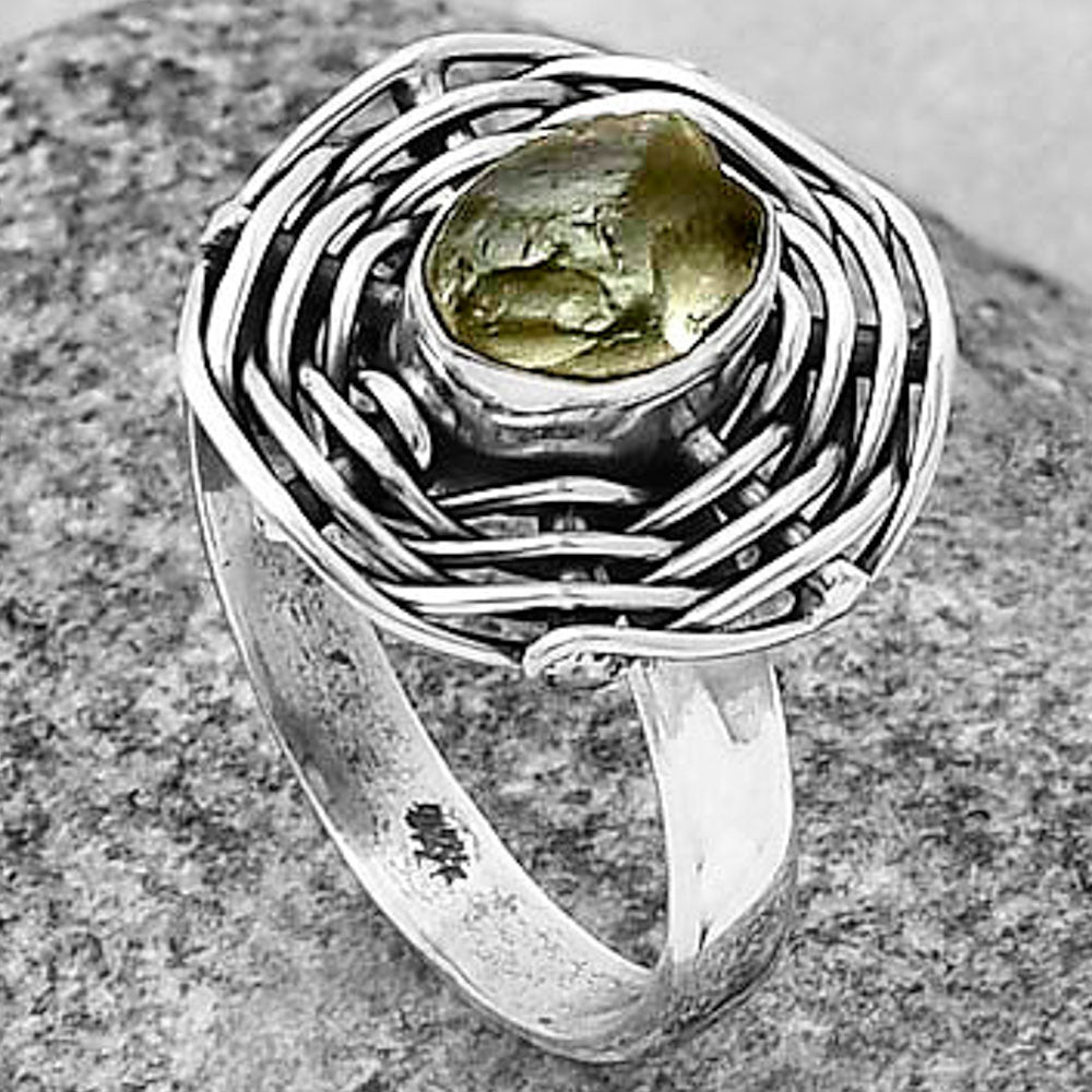 Natural Aquamarine Rough - Brazil Ring size-6.5 R-1445 SDR204990