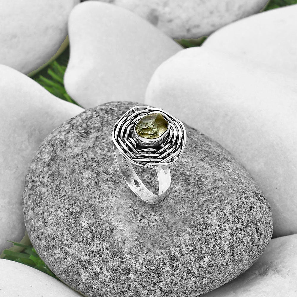 Natural Aquamarine Rough - Brazil Ring size-6.5 R-1445 SDR204990