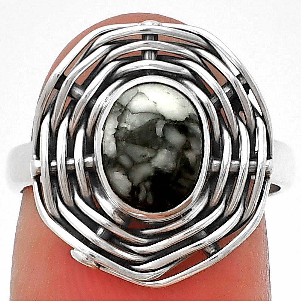 Natural Pinolith Stone Ring size-6.5 R-1445 SDR204995