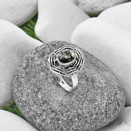 Natural Pinolith Stone Ring size-6.5 R-1445 SDR204995