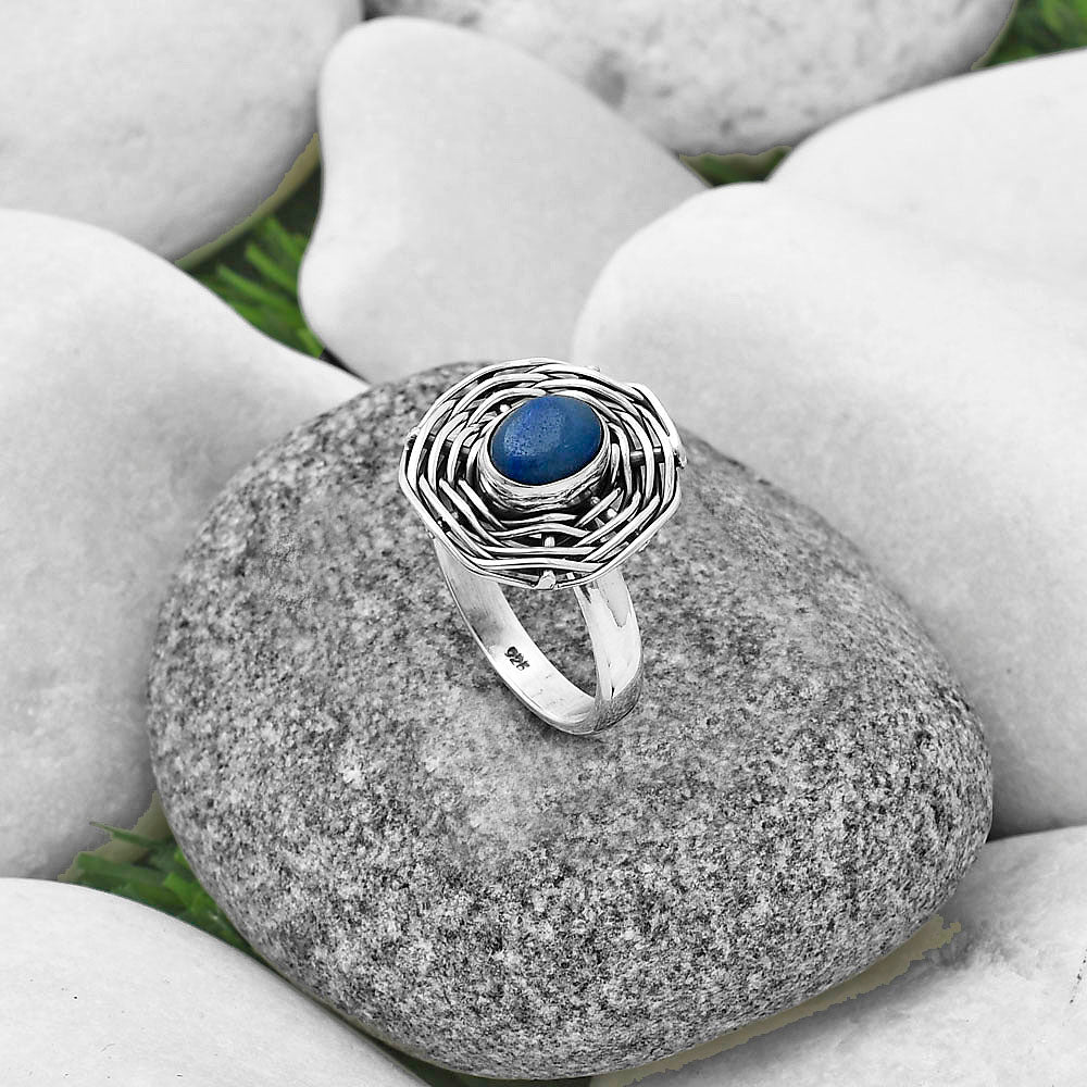 Natural Blue Quartz Ring size-8.5 R-1445 SDR204999