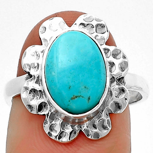 Natural Turquoise Nevada Aztec Mt Ring size-8 R-1241 SDR205731