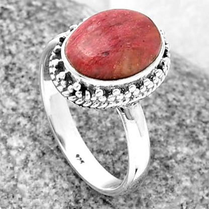 Natural Pink Tulip Quartz Ring size-8 R-1096 SDR205897