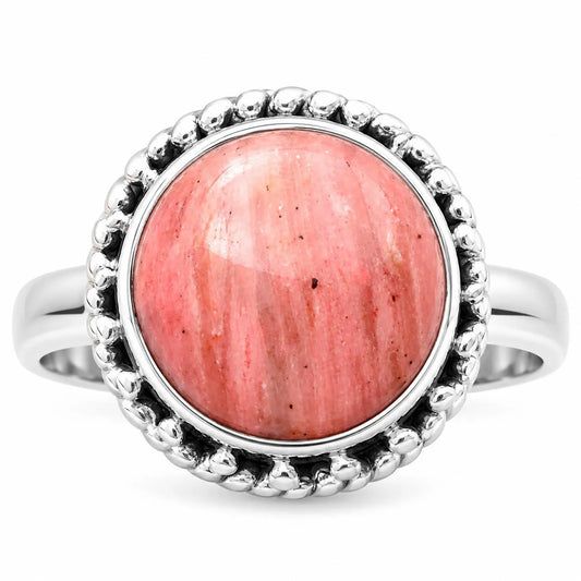 Natural Pink Tulip Quartz Ring size-7.5 R-1096 SDR205905