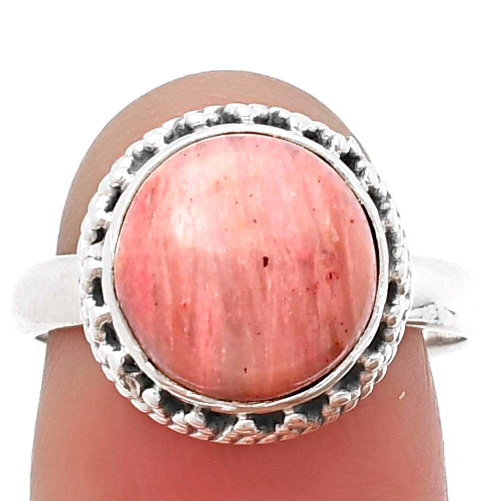 Natural Pink Tulip Quartz Ring size-7.5 R-1096 SDR205905