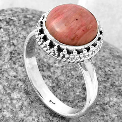 Natural Pink Tulip Quartz Ring size-7.5 R-1096 SDR205905