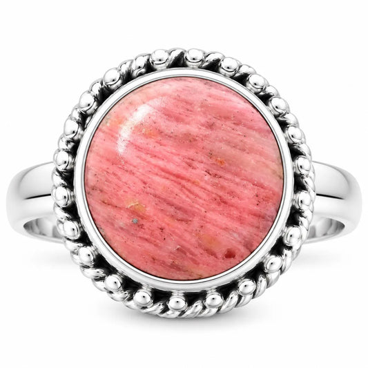 Natural Pink Tulip Quartz Ring size-7.5 R-1096 SDR205927