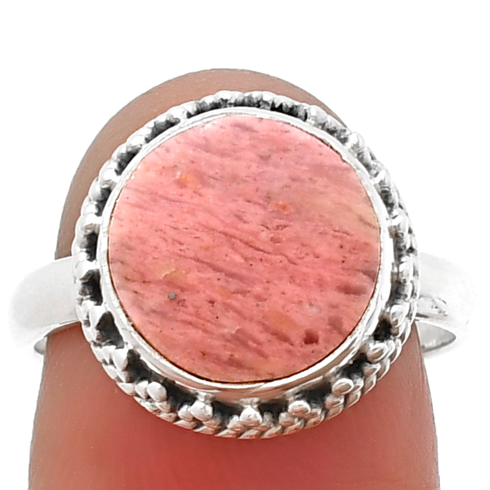 Natural Pink Tulip Quartz Ring size-7.5 R-1096 SDR205927