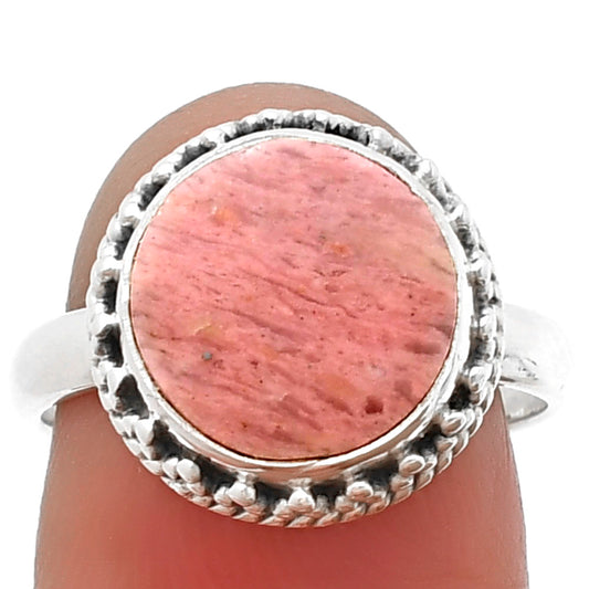 Natural Pink Tulip Quartz Ring size-7.5 R-1096 SDR205927