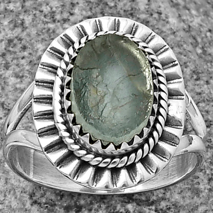 Natural Aquamarine Rough - Brazil Ring size-8 R-1423 SDR205992