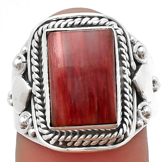 Natural Pink Tulip Quartz Ring size-8 R-1291 SDR206030