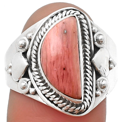 Natural Pink Tulip Quartz Ring size-9 R-1291 SDR206032