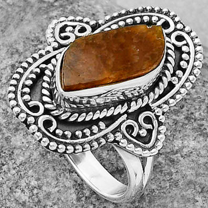 Sutured Ammonite - Madagascar Ring size-7.5 R-1441 SDR206218