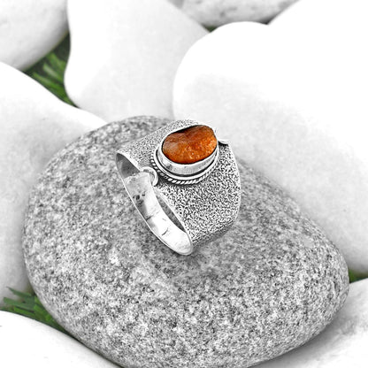 Natural Sunstone Rough Ring size-9.5 R-1436 SDR206458