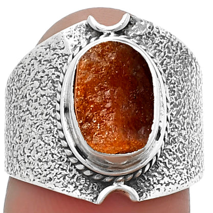 Natural Sunstone Rough Ring size-7 R-1436 SDR206472