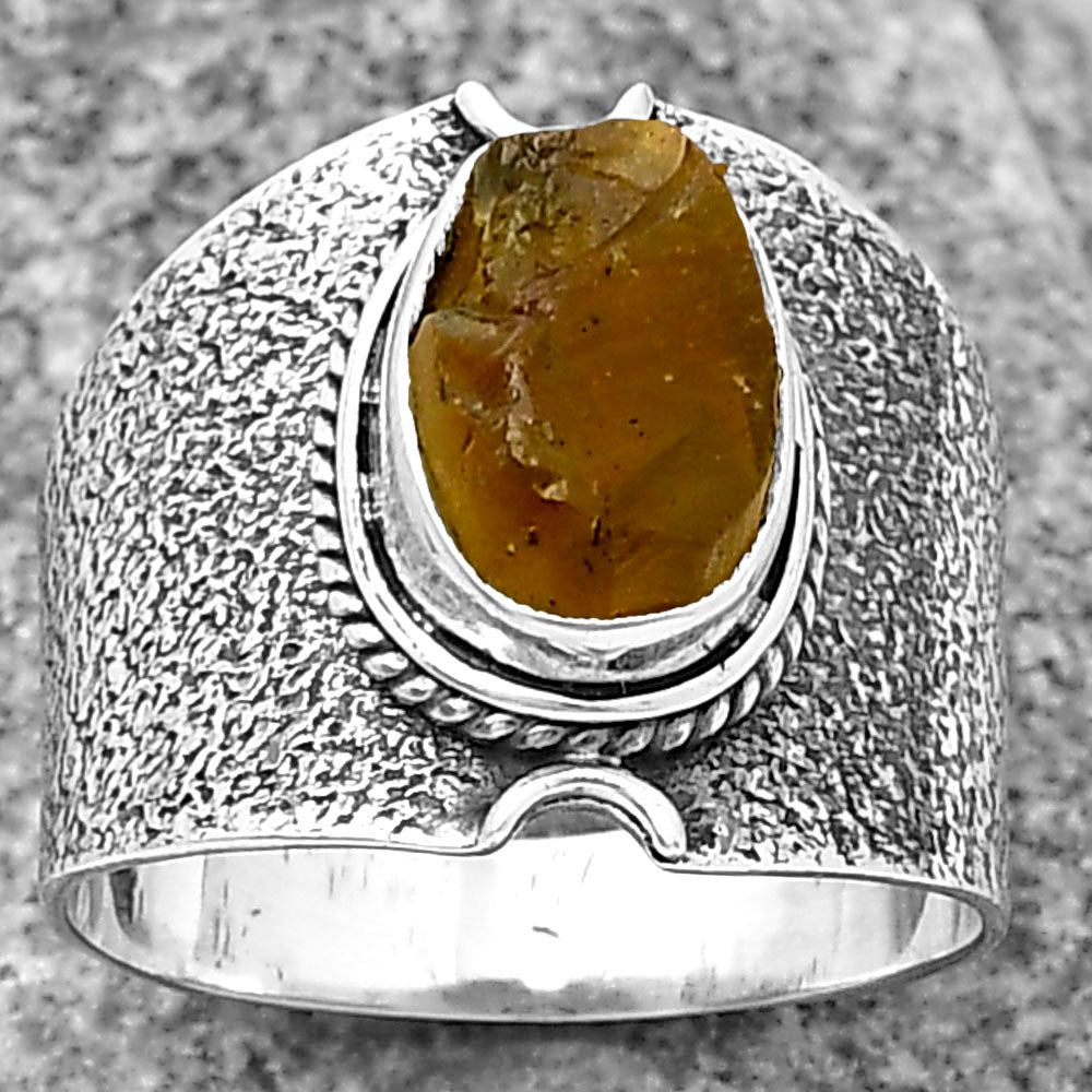 Natural Rare Kornerupine Rough Ring size-7.5 R-1436 SDR206476