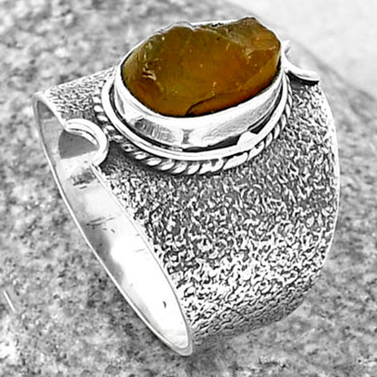 Natural Rare Kornerupine Rough Ring size-7.5 R-1436 SDR206476