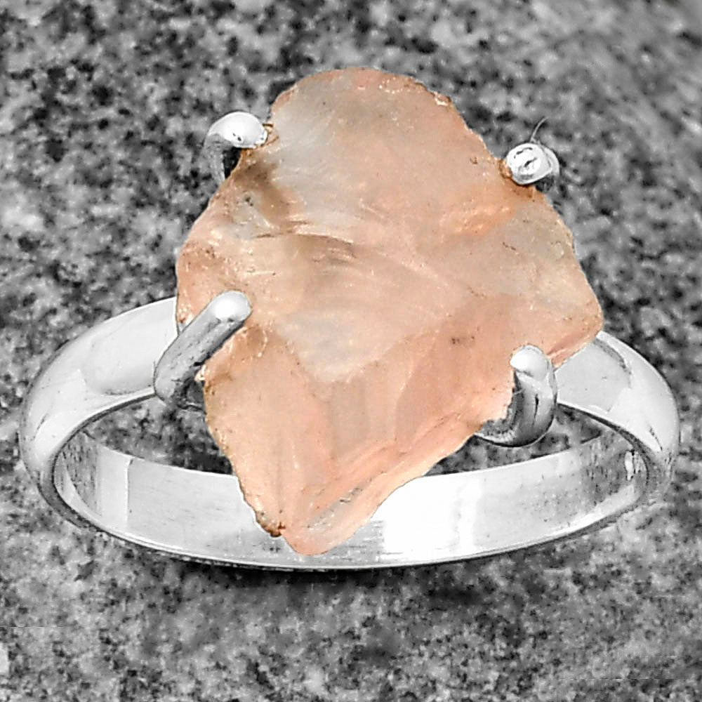 Natural Rose Quartz - Madagascar Ring size-8 R-1052 SDR206870