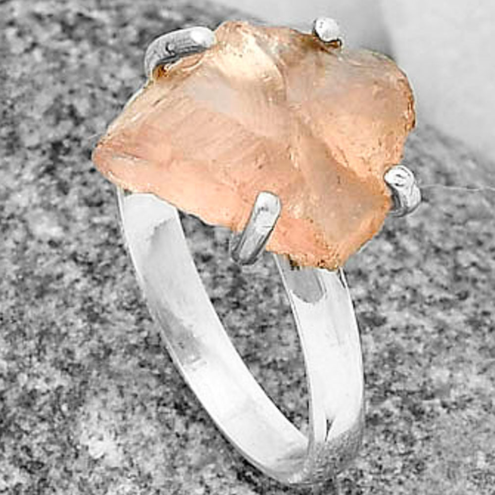 Natural Rose Quartz - Madagascar Ring size-8 R-1052 SDR206870