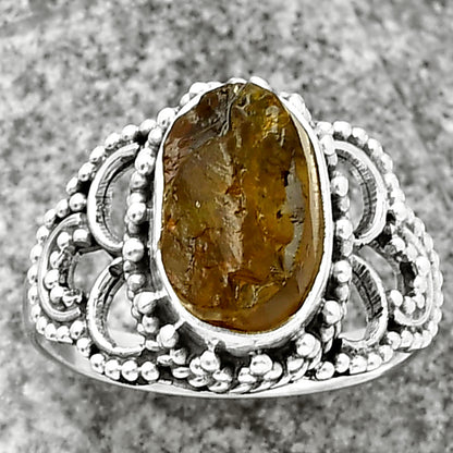 Natural Rare Kornerupine Rough Ring size-8 R-1429 SDR207415