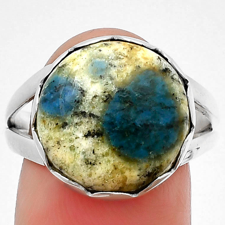 Natural K2 Blue Azurite In Quartz Ring size-9.5 R-1338 SDR207639