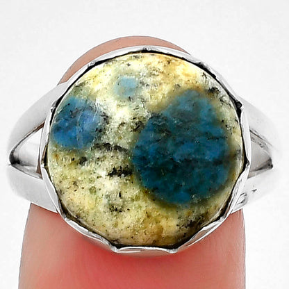 Natural K2 Blue Azurite In Quartz Ring size-9.5 R-1338 SDR207639