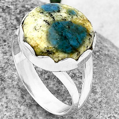 Natural K2 Blue Azurite In Quartz Ring size-9.5 R-1338 SDR207639