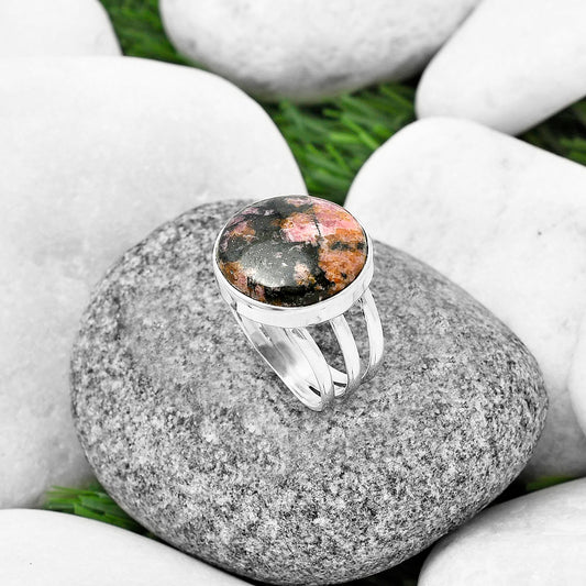 Natural Rhodonite Ring size-8 R-1003 SDR208064