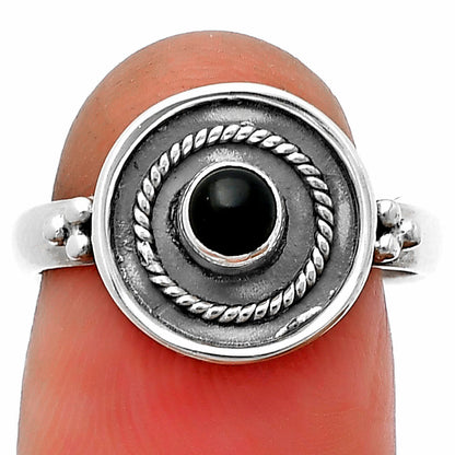 Natural Black Onyx - Brazil Ring size-7 R-1439 SDR208690