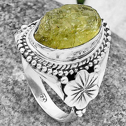 Green Kyanite Rough - India Ring size-7.5 R-1424 SDR208767