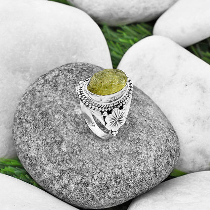 Green Kyanite Rough - India Ring size-7.5 R-1424 SDR208767