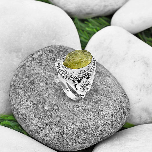 Green Kyanite Rough - India Ring size-7.5 R-1424 SDR208767