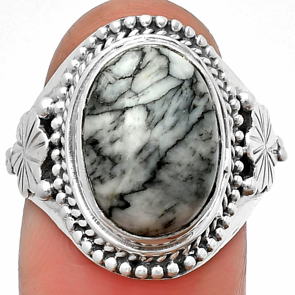 Natural Pinolith Stone Ring size-7 R-1424 SDR208770