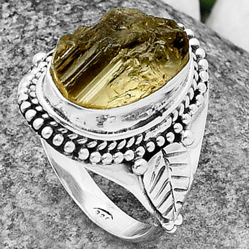 Natural Rare Kornerupine Rough Ring size-7 R-1292 SDR208775