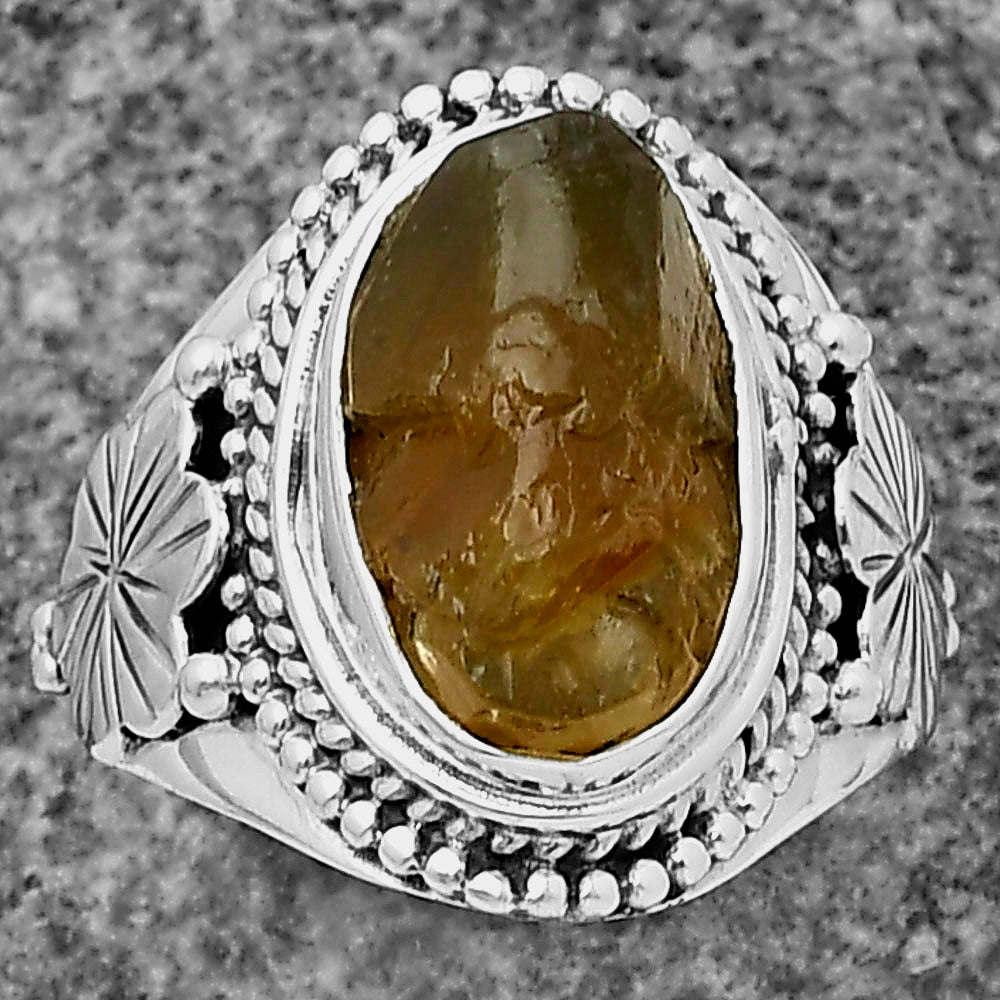 Natural Rare Kornerupine Rough Ring size-7 R-1424 SDR208776