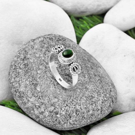 Natural Black Ethiopian Opal Ring size-8 R-1403 SDR208914