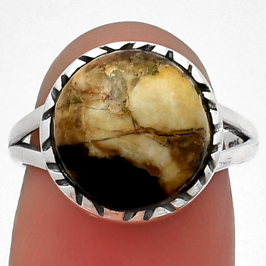 Natural Peanut Wood Ring size-7 R-1074 SDR209352