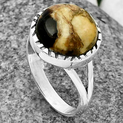 Natural Peanut Wood Ring size-7 R-1074 SDR209352