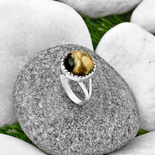 Natural Peanut Wood Ring size-7 R-1074 SDR209352