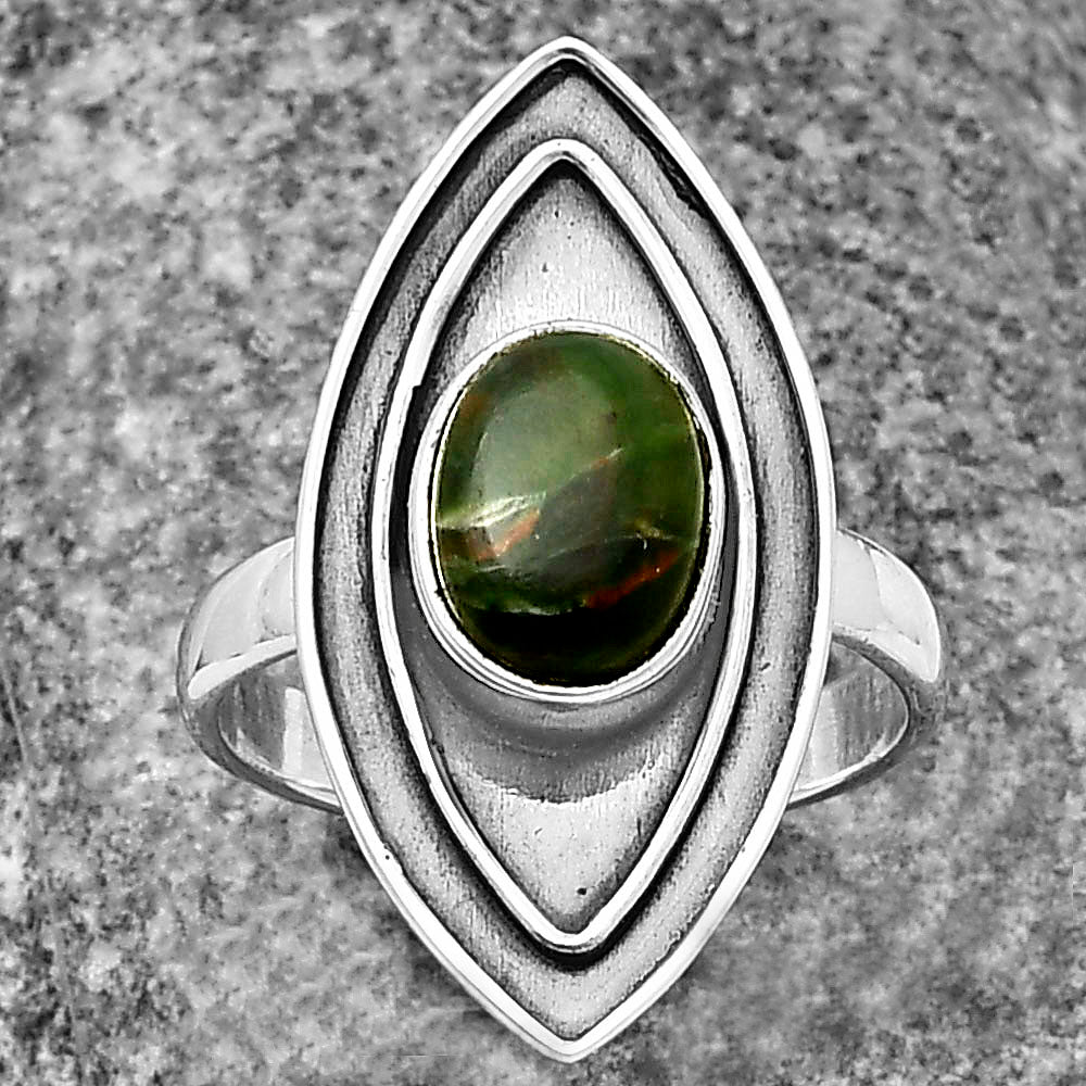 Natural Chrome Chalcedony Ring size-7.5 R-1391 SDR209914
