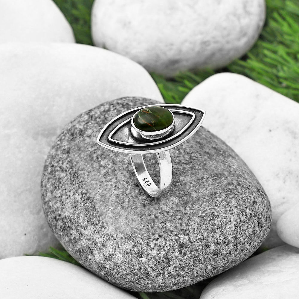 Natural Chrome Chalcedony Ring size-7.5 R-1391 SDR209914