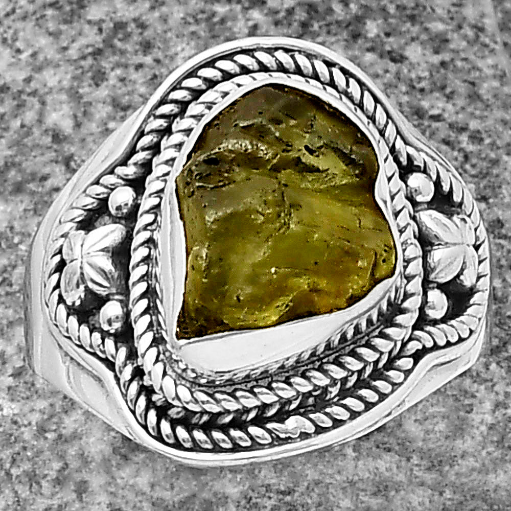 Natural Rare Kornerupine Rough Ring size-9 R-1312 SDR209955