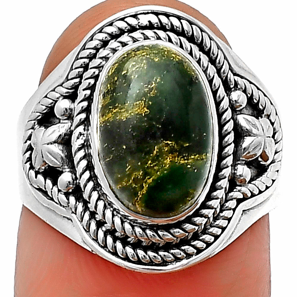 Turkish Rainforest Chrysocolla Ring size-7 R-1312 SDR209963